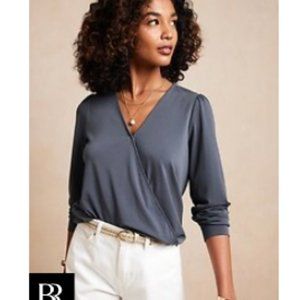 Banana Republic Wrap Top Crepe L
